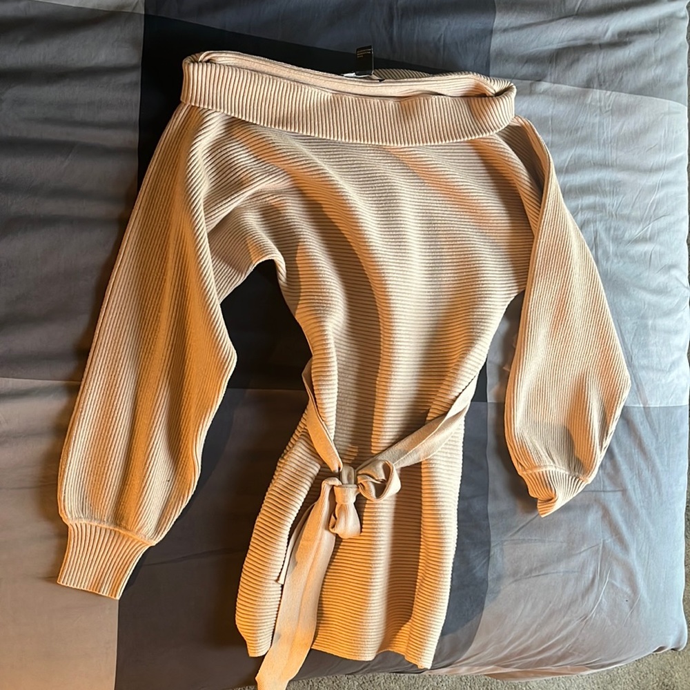 Tan off shoulder dress from forever 21
